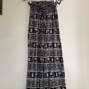 flowy pants elephant pattern